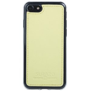 Genuine leather Back case - Pastel Lemon - Transparent TPU