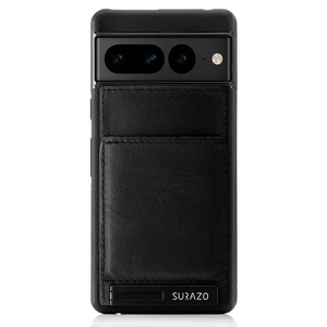 Genuine leather Back case with stand - Costa Black - TPU Black