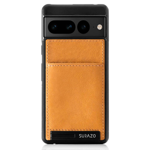 Genuine leather Back case with stand - Nubuck Camel - TPU Black