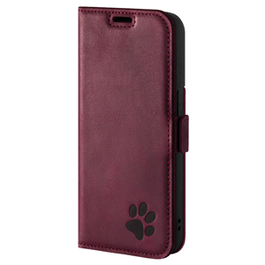 Genuine leather Kickstand Premium RFID - Burgundy - TPU Black