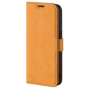 Genuine leather Kickstand Premium RFID - Nubuck Camel - TPU Black