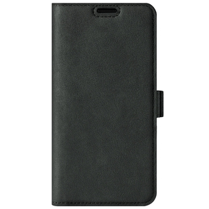 Genuine leather Kickstand Premium RFID - Nubuck Dark Gray - TPU Black