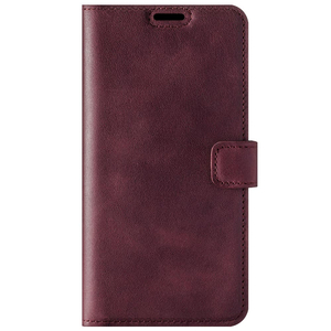 Genuine leather Kickstand Prestige RFID - Burgundy - TPU Black