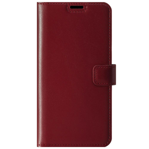 Genuine leather Kickstand Prestige RFID - Costa Red - TPU Black
