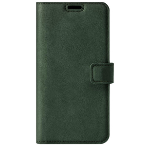 Genuine leather Kickstand Prestige RFID - Nubuck Dark Green - TPU Black