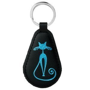 Keychain - Costa Black - Turquoise Fabulous Cat