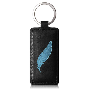 Keychain - Costa Black - Turquoise Feather