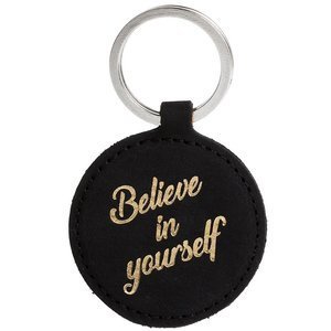 Keychain - Nubuck Black - Believe in yourself