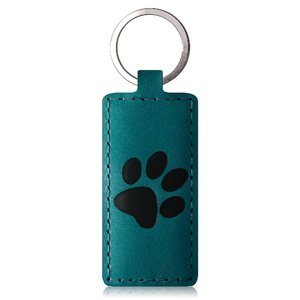 Keychain - Turquoise - Black Paw