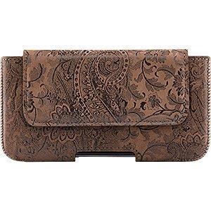 Natural leather Belt Case - Brown Walnut Ornament