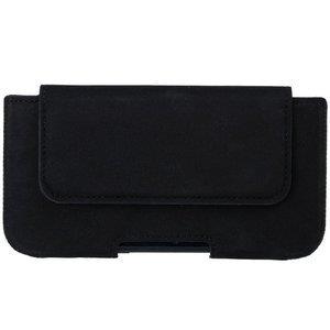 Natural leather Belt Case - Nubuck Black