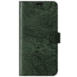 RFID Wallet case - Ornament Green - TPU Black