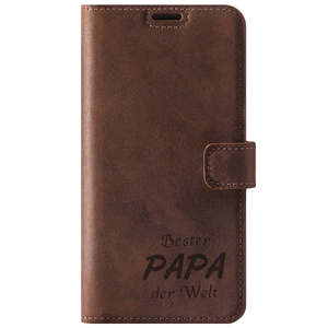 Wallet case - Nut - Bester Papa - Transparent TPU