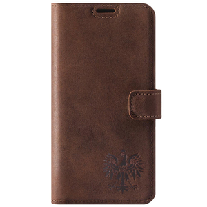Wallet case - Nut Brown - Coat of arms of Poland - Transparent TPU