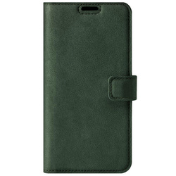 Genuine leather Kickstand Prestige RFID - Nubuck Dark Green - TPU Black