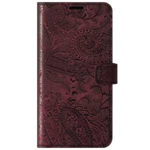 RFID Wallet case - Ornament Burgund - TPU Black