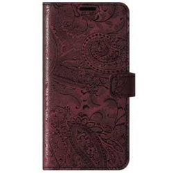 RFID Wallet case - Ornament Burgund - TPU Black