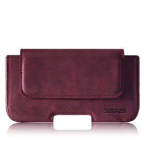 Natural leather Belt case - Burgundy