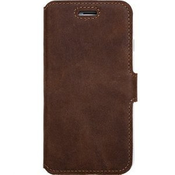 Genuine leather Slim cover - Nut - Transparent TPU