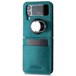 Genuine leather Back case Flex Mode - Turquoise - TPU Black