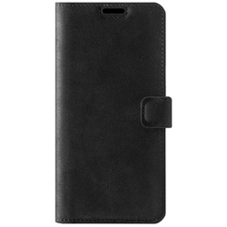 Genuine leather Book Case MagSafe - Nubuck Black - Transparent TPU