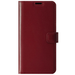 Genuine leather Kickstand Prestige RFID - Costa Red - TPU Black