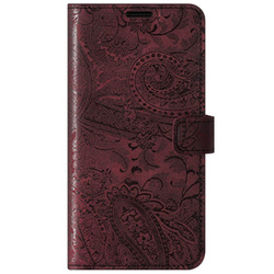 RFID Wallet case - Ornament Burgund - TPU Black