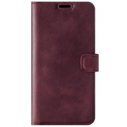 Genuine leather Kickstand Premium RFID - Burgundy - TPU Black