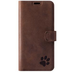 RFID Wallet case - Brown - Paw - TPU Black