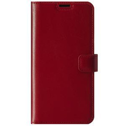 Genuine leather Kickstand Premium RFID - Costa Red - TPU Black