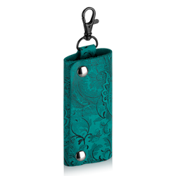 Leather Key Case - Ornament Turquoise