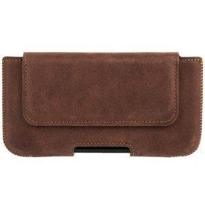 Natural leather Belt Case - Nut