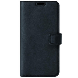 Wallet case - Nubuck Navy Blue - Transparent TPU