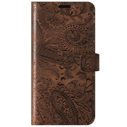 RFID Wallet case - Ornament Brown - TPU Black