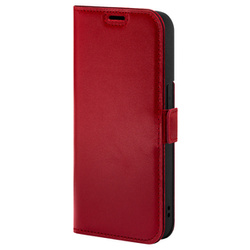 Genuine leather Kickstand Premium RFID - Costa Red - TPU Black