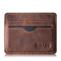 Slim Card Wallet - Nut Brown