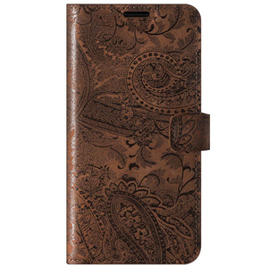 RFID Wallet case - Ornament Brown - TPU Black