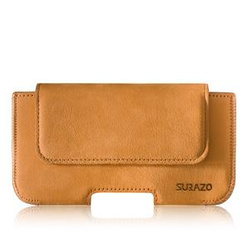 Natural leather Belt Case - Nubuck Camel