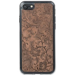 Genuine leather Back case - Ornament Brown - Transparent TPU