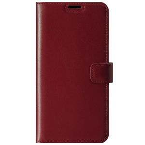 Genuine leather Kickstand Prestige RFID - Costa Red - TPU Black