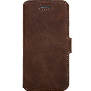 Genuine leather Slim cover - Nut - Transparent TPU