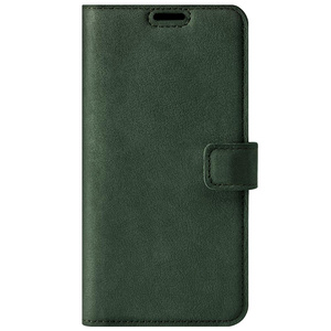 Wallet case - Nubuck Dark Green - Transparent TPU