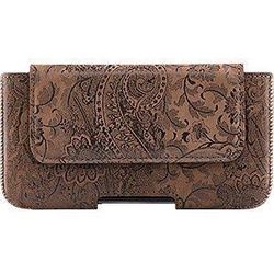 Natural leather Belt Case - Brown Walnut Ornament