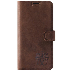 Wallet case - Nut Brown - Coat of arms of Poland - Transparent TPU