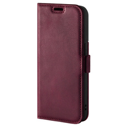 Genuine leather Kickstand Premium RFID - Burgundy - TPU Black