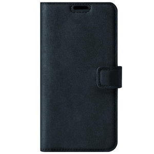 Wallet case - Nubuck Navy Blue - Transparent TPU