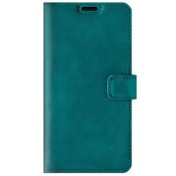 Genuine leather Kickstand Premium RFID - Turquoise - TPU Black