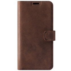 Genuine leather Kickstand Prestige RFID - Nut - TPU Black