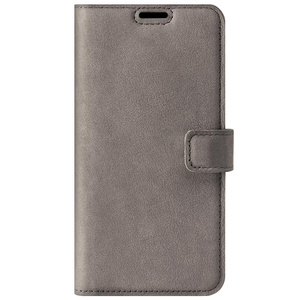 Wallet case - Nubuck Gray - Transparent TPU