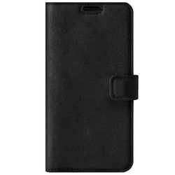 Genuine leather Kickstand Premium RFID - Nubuck Black - TPU Black